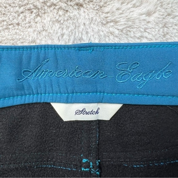 American Eagle Fleece Lined Jeggings Womens Size 6 Teal Skinny Rare Vintage - Picture 2 of 10